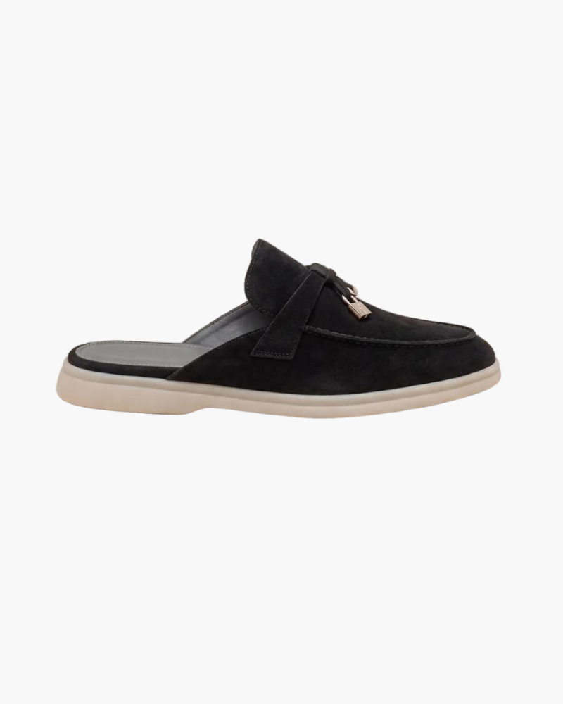 catalog-src:83377a3f4669 Black Suède Mediterranean Mule