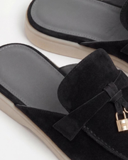 catalog-src:5800c44a3892 Black Suède Mediterranean Mule