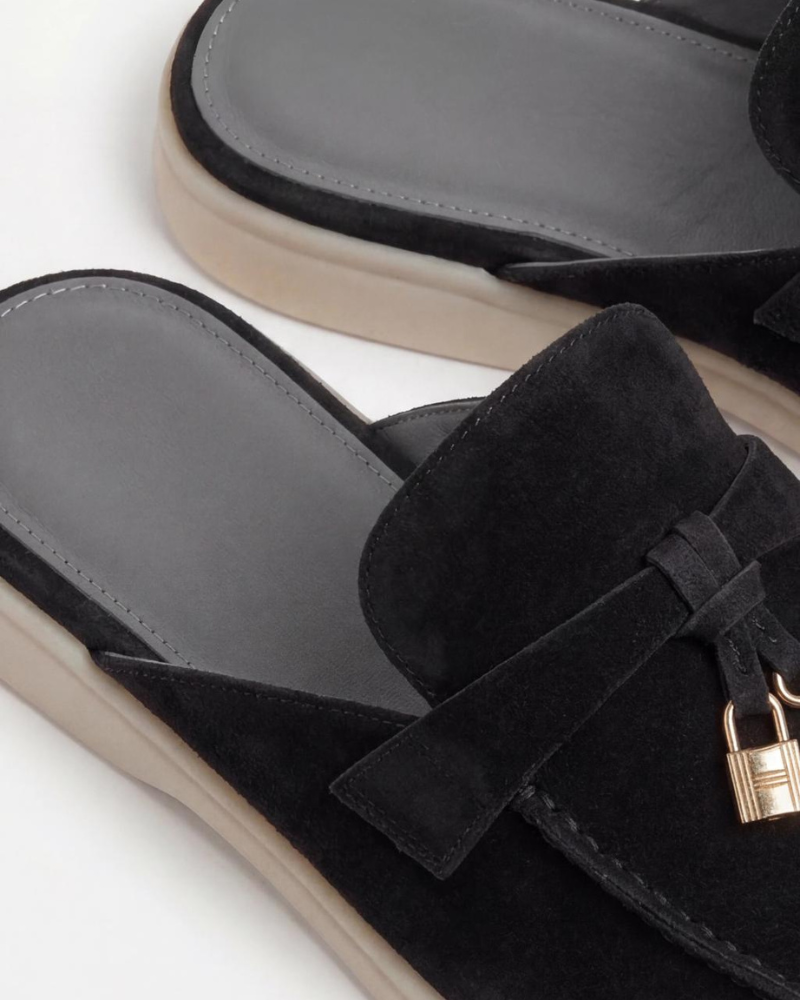 catalog-src:5800c44a3892 Black Suède Mediterranean Mule