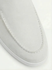 catalog-src:54b19d292f73 White Suède Yacht Mule