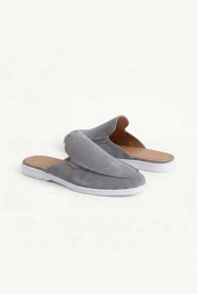 catalog-src:3f62b0ef754a Grey Suède Yacht Mule
