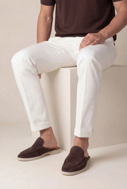 catalog-src:a578123eb648 Brown Suède Yacht Mule