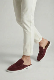catalog-src:94556e759027 Bordeaux Suède Yacht Mule